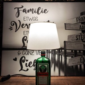 Jägermeister Lampe aus einer Flasche, Lampe, Jägermeister Tischlampe, Jägermeister Glas Bild 4