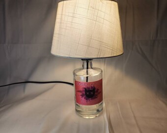 Böser Kater Gin Lampe, Gin Lampe, Tischlampe, Lampe schwarz, Lampe floral, Gin Geschenk, Gin Zubehör