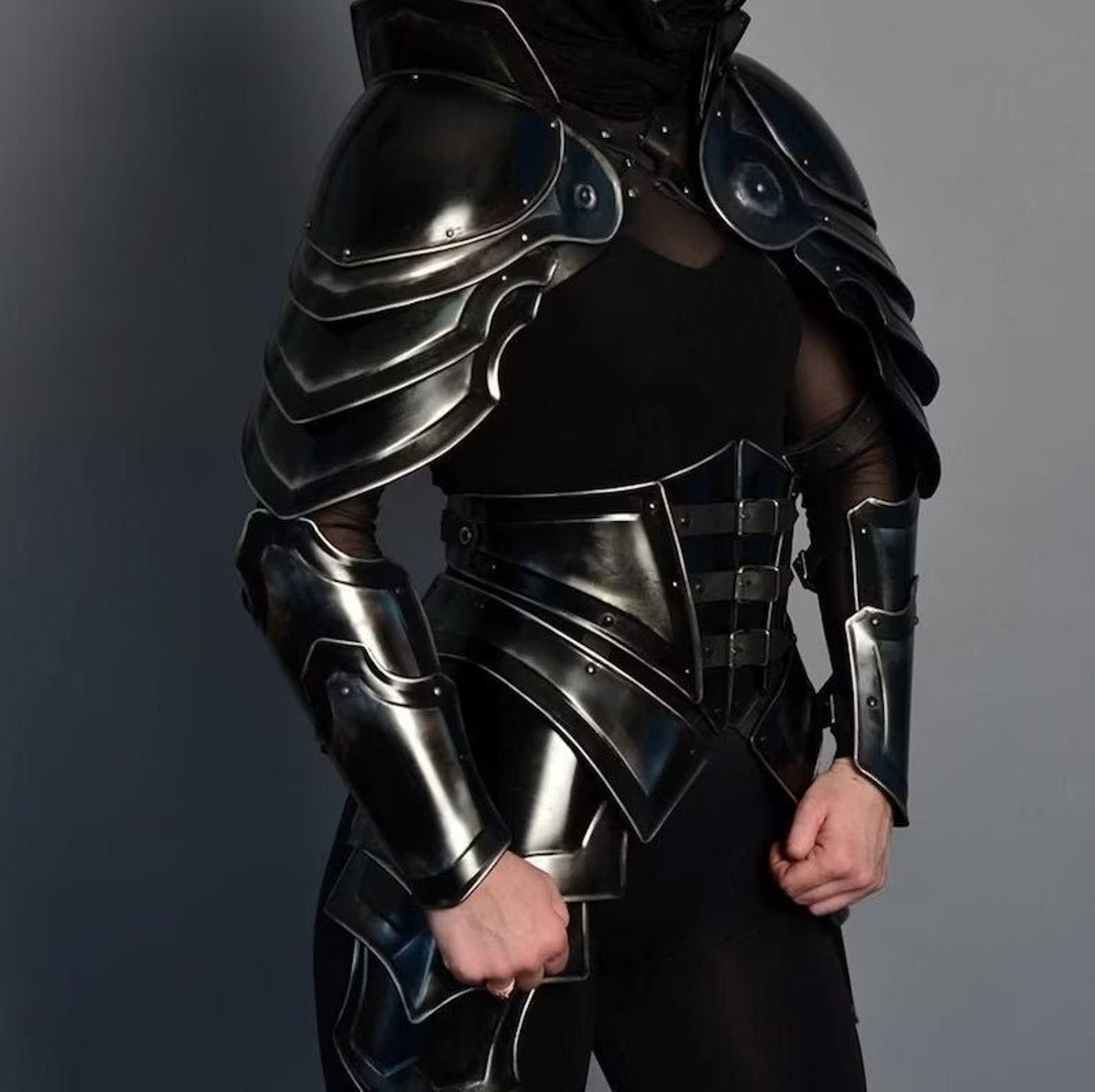 Medieval LARP Princess Black Lady Full Armor Costume, Lady Cuirass ...