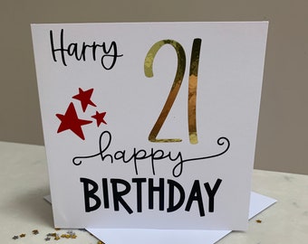 Handmade Age card, Can be personalised