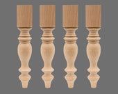 Turned Legs for Furniture, Bed Legs, Chair Legs, Cabinet Legs, Turned Table Legs, Kitchen Island Legs, Coffee Table Legs, End Table Legs