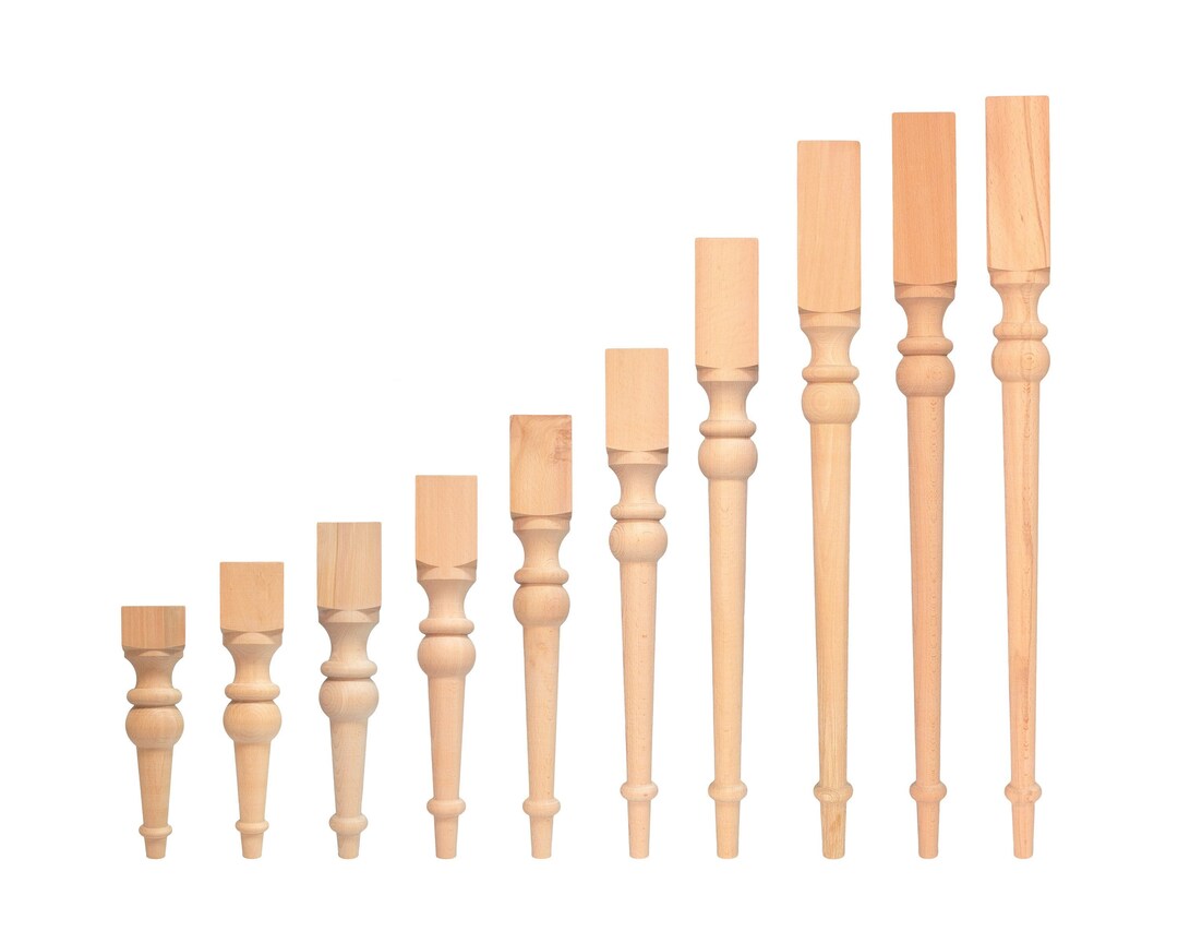 Turned Wood Legs Bed Legs Chair Legs Bench Legs Turned Etsy