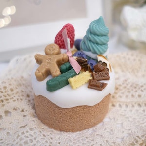 Vela de Natal | Vela de bolo perfumada de Natal | Vela de férias | Velas de inverno | Decoração de férias | Vela de Memórias de Natal