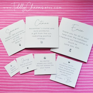 Bespoke mini cards, personalised greetings cards, assorted card sizes, thank you card, supply your text, create a card
