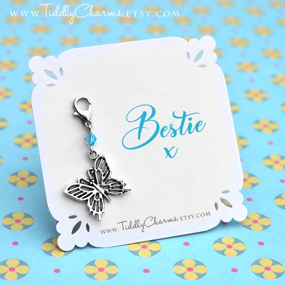 Customisable Butterfly Charm Gift, Happy Birthday Gift, Token Gift