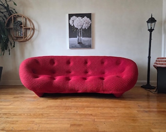Ligne Roset Ploum Sofa by Ronan & Erwan Bouroullec – Rare Designer Statement Piece – Red
