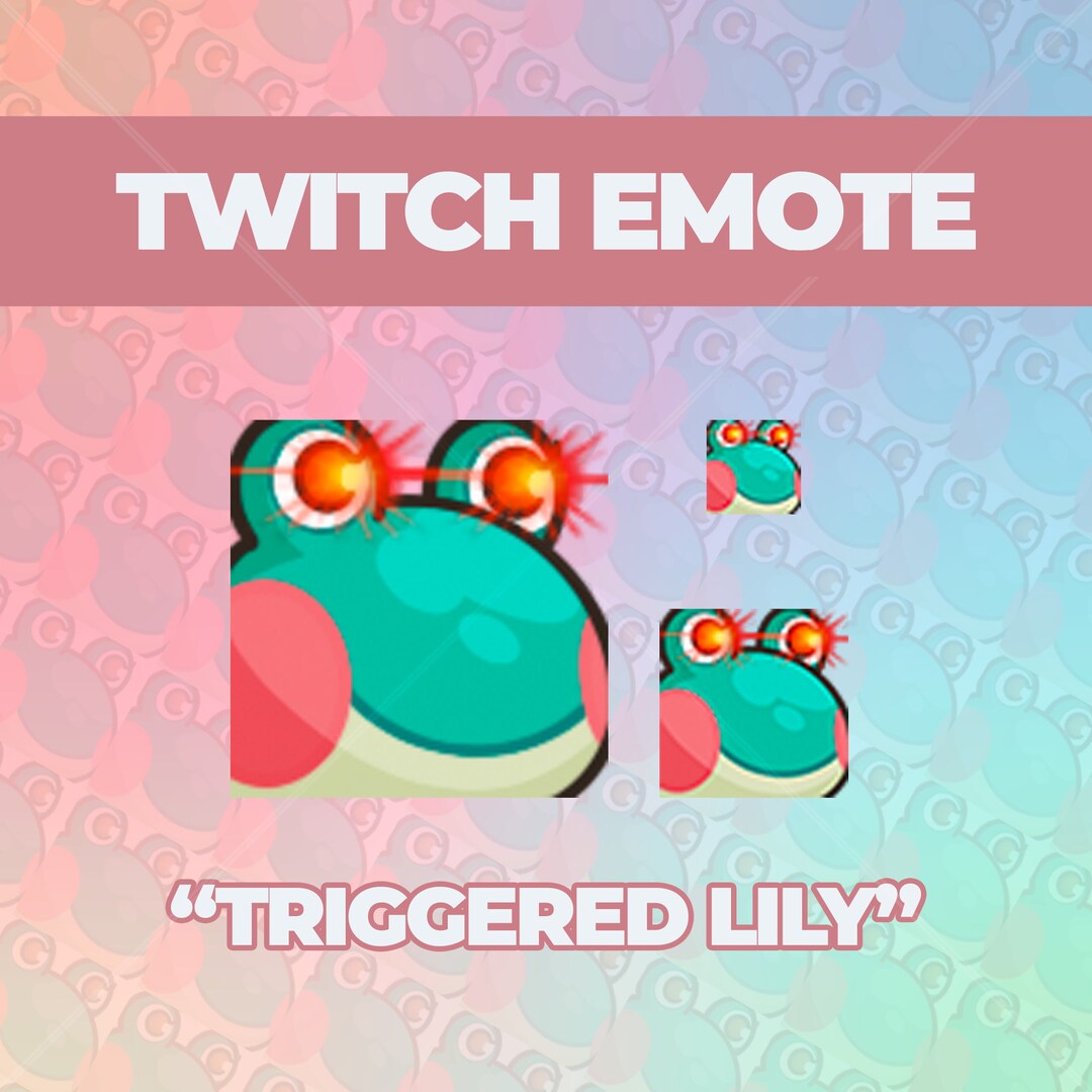 Triggered Lily Frog Emote Animal Crossing Twitch / Youtube / Discord