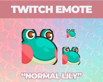 Lily the Frog Stare Emote – Hand Drawn Twitch/Discord Server Emote (Digital Download)