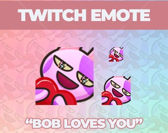 Bob The Cat Love Emote - Hand Drawn Twitch/Discord Emote (Digital File)