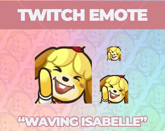 Isabelle Hello Wave Emote - Hand Drawn Twitch/Discord Emote