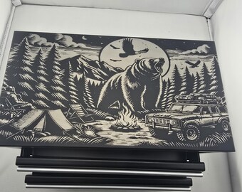 Bear moon camping outdoor design kobalt mini toolbox.