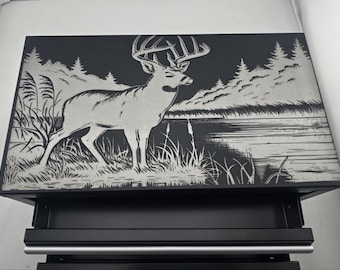 White tail buck Kobalt Mini Toolbox, dear hunters gift.
