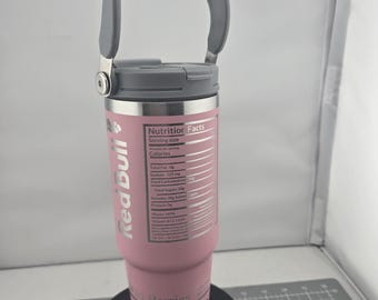 Red Bull The Pink Edition lasergegraveerde beker van 30 oz - roze roestvrij staal