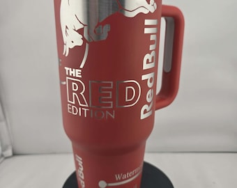 Vaso térmico Red Bull The Red Edition de 1,18 litros (40 oz) grabado con láser - Acero inoxidable rojo