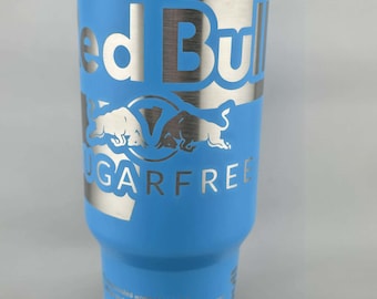 Red Bull Sugar Free Energy Drink 40 oz Tumbler – Blue Stainless Sugarfree Redbull.