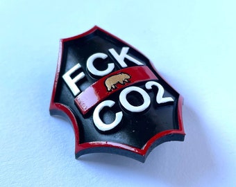 FCK CO2 Fahrrad Plakette / Bike Badge / Fixie Bike / Road Bike