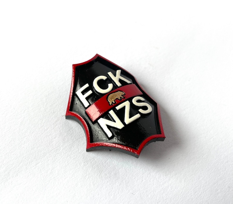 FCK NZS Bike Badge / Bicycle Badge / Fixie Bike / Road Bike image 1