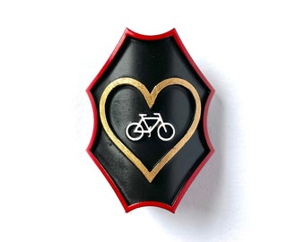 Targa per bicicletta Bicycle Love / Badge per bici / Fixie Bike / Bici da strada