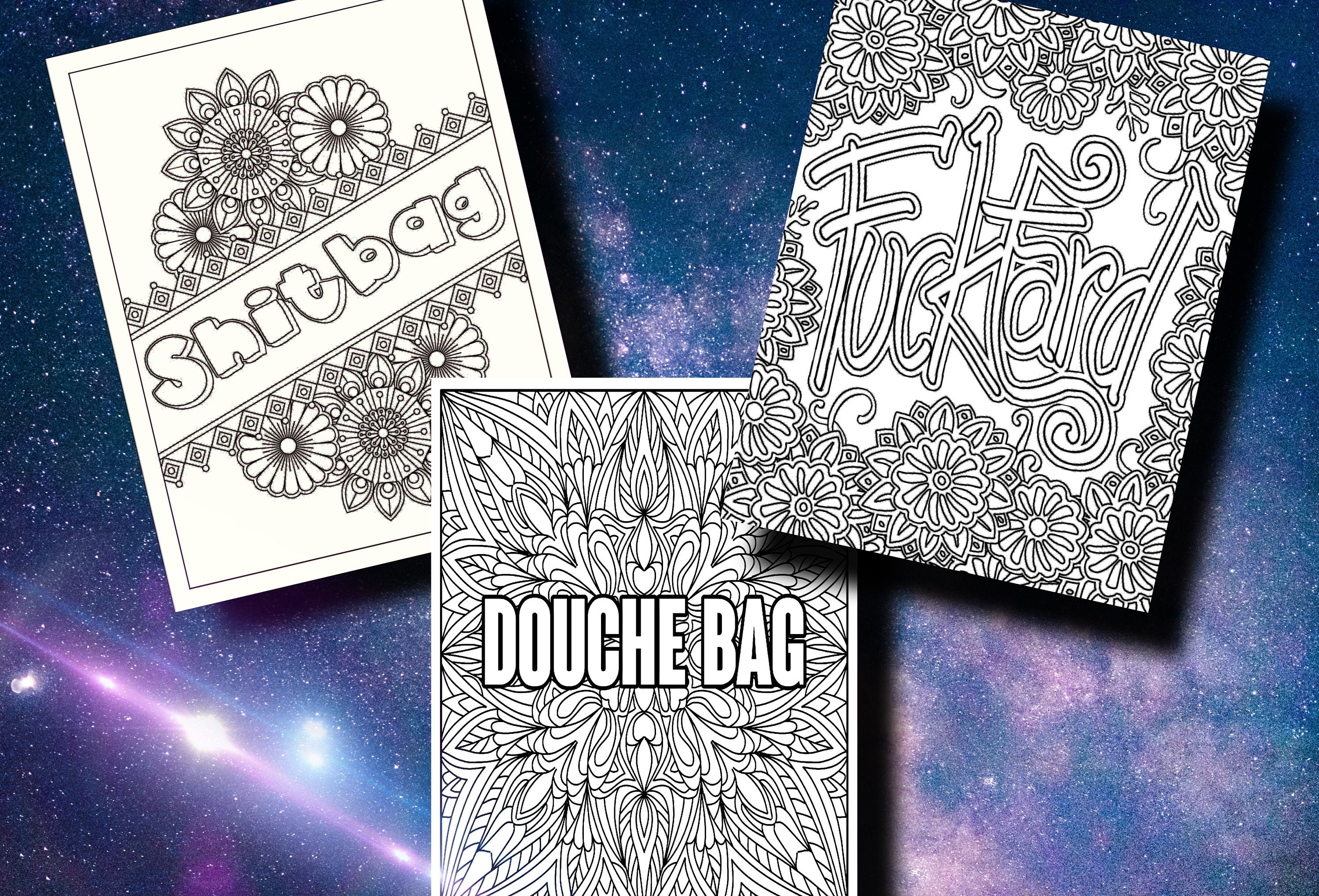 Swear Word Insults/ Adult Coloring Pages - Etsy