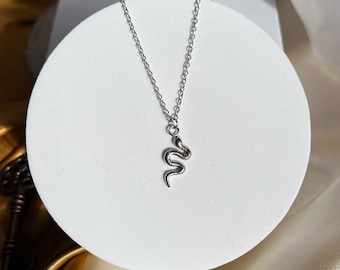 Silver Snake Necklace | Stainless Steel