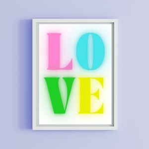 LOVE Wall Art Digital Download Printable | Romantic Print Inspirational Poster | Bedroom Gift for Valentines Day | Gift for Him Gift for her