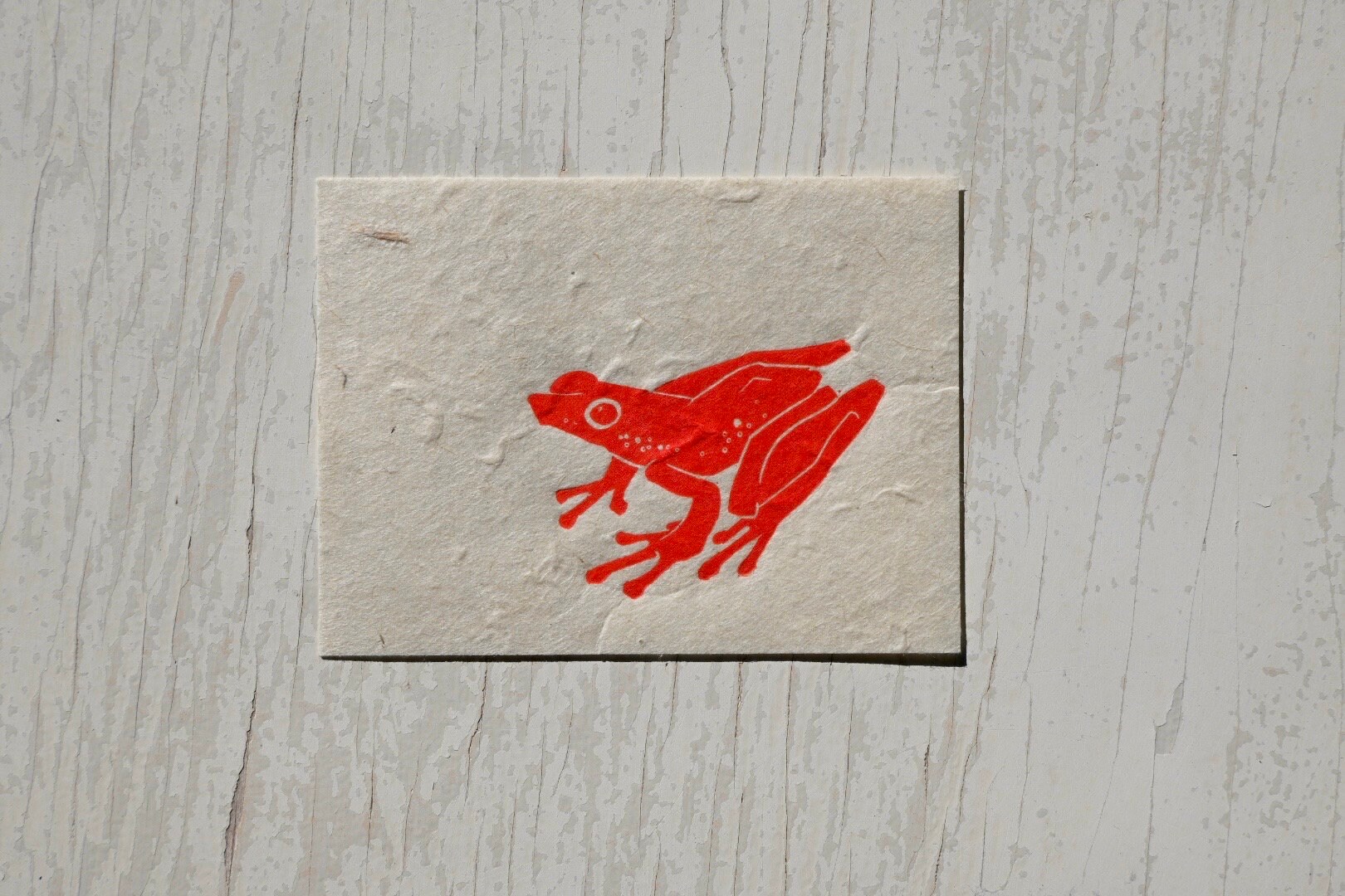 Mini Frog #2 - 3x4" Linocut Print - Etsy