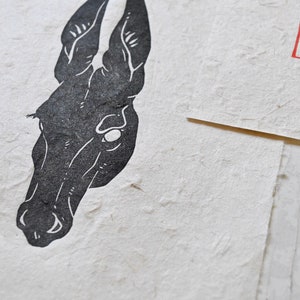 Pega Donkey Mysterious Mule Linocut Print image 7
