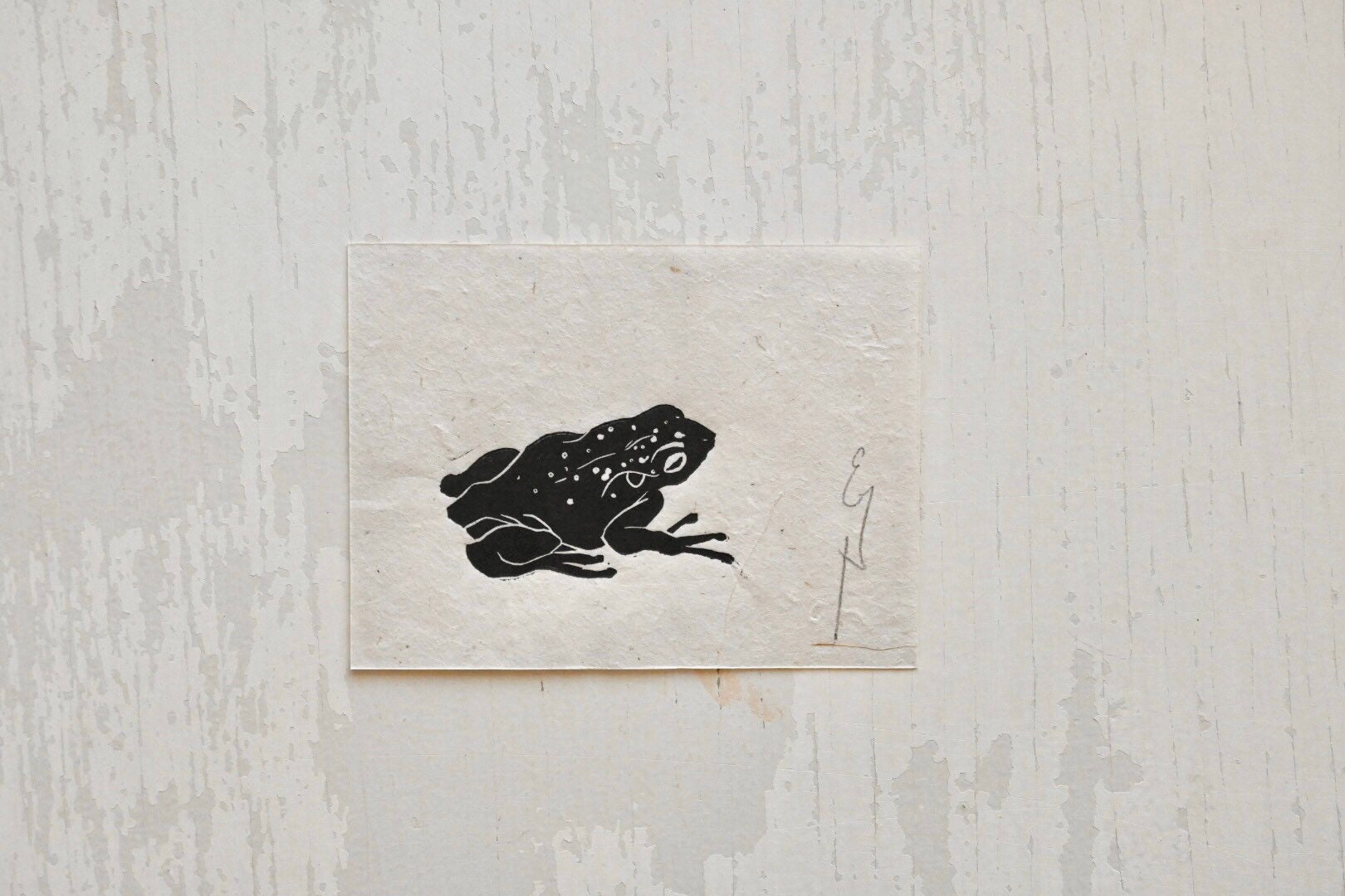 Mini Frog #1 - 3x4” Linocut Print - Etsy