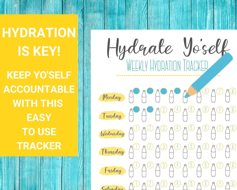 Water Habit Tracker Printable | Monthly Habit Tracker Template ...