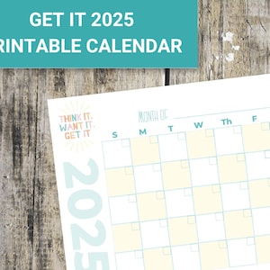 Editable Printable 2025 Calendar | Landscape Calendar | Monthly Yearly Planner and Desk Calendar