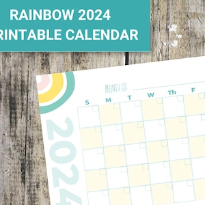 Editable Printable 2024 Calendar | Landscape Calendar | Monthly Yearly Planner and Desk Calendar
