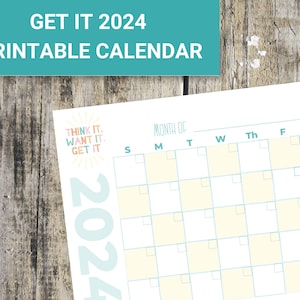 Editable Printable 2024 Calendar | Landscape Calendar | Monthly Yearly Planner and Desk Calendar