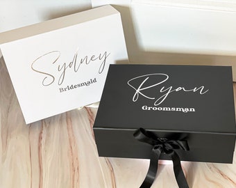 Gift box with Ribbon, Bridesmaid proposal box, maid of honor box, groomsmen gift box, ribbon box, luxury gift box, gift box bridesmaid