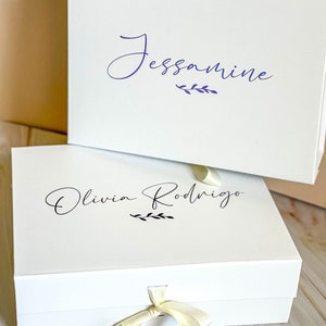 Large Magnetic Gift box with Ribbon bow, Bridesmaid Proposal Boxes, Birthday gift box, Groomsmen gift box, box with ribbon, empty gift box