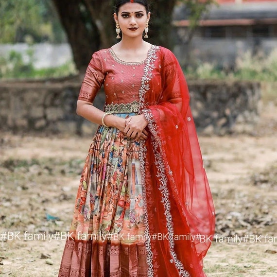 Cotton Kalamkari Floor Length Gown at best price in Ahmedabad | ID:  20309203273