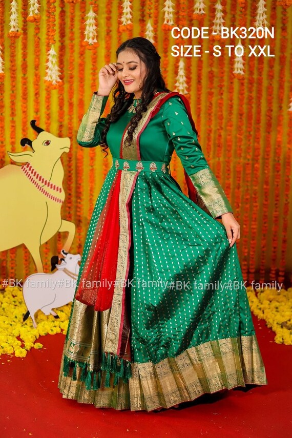 Banaras Pattu Dress /indian Partywear 