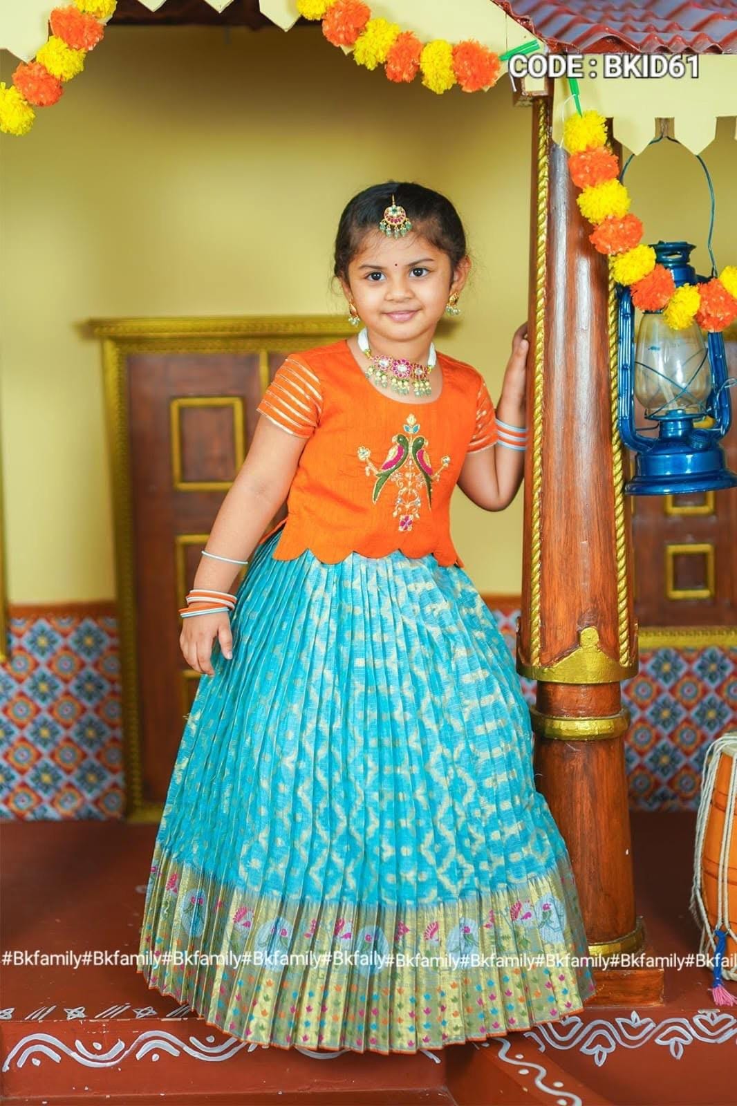 Pattu lehenga for baby girl online clearance