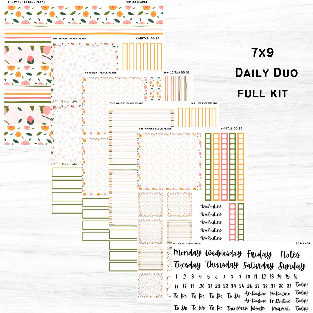 Kit 49 7x9 daily Duo Erin Condren - Etsy