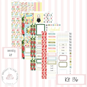 Kit-136| weekly kit planner stickers|