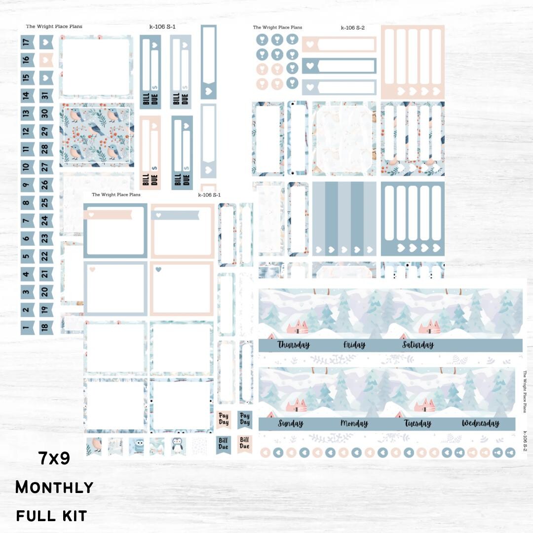 Kit 106 7x9 Erin Condren Monthly Sticker Kit - Etsy