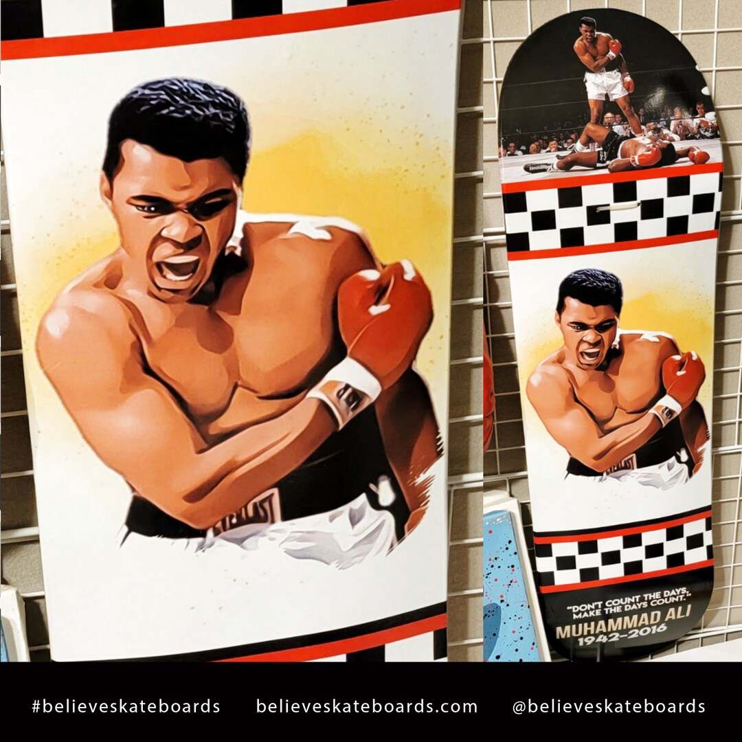 Muhammad Ali Custom Skateboard Etsy
