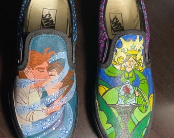 Beauty and the Beast slip on Vans