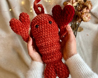 Mister Lovester the Lobster - Patrón de crochet Amigurumi de costura baja en PDF