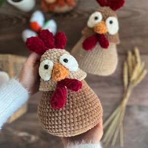 Henny the Hen Easter Egg Basket PDF Amigurumi Crochet Pattern zdjęcie 1