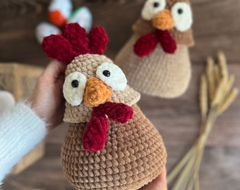 Henny la Gallina (Cesta de Huevos de Pascua) - Patrón PDF Amigurumi Crochet