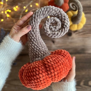 Burtonesque Pumpkins, 3 in 1 bundle, Low sew, Three different sizes, Amigurumi Crochet Pattern in English