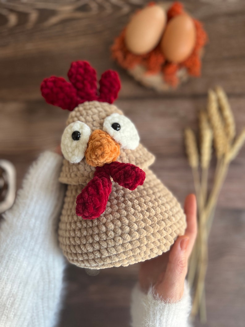 Henny the Hen Easter Egg Basket PDF Amigurumi Crochet Pattern zdjęcie 3