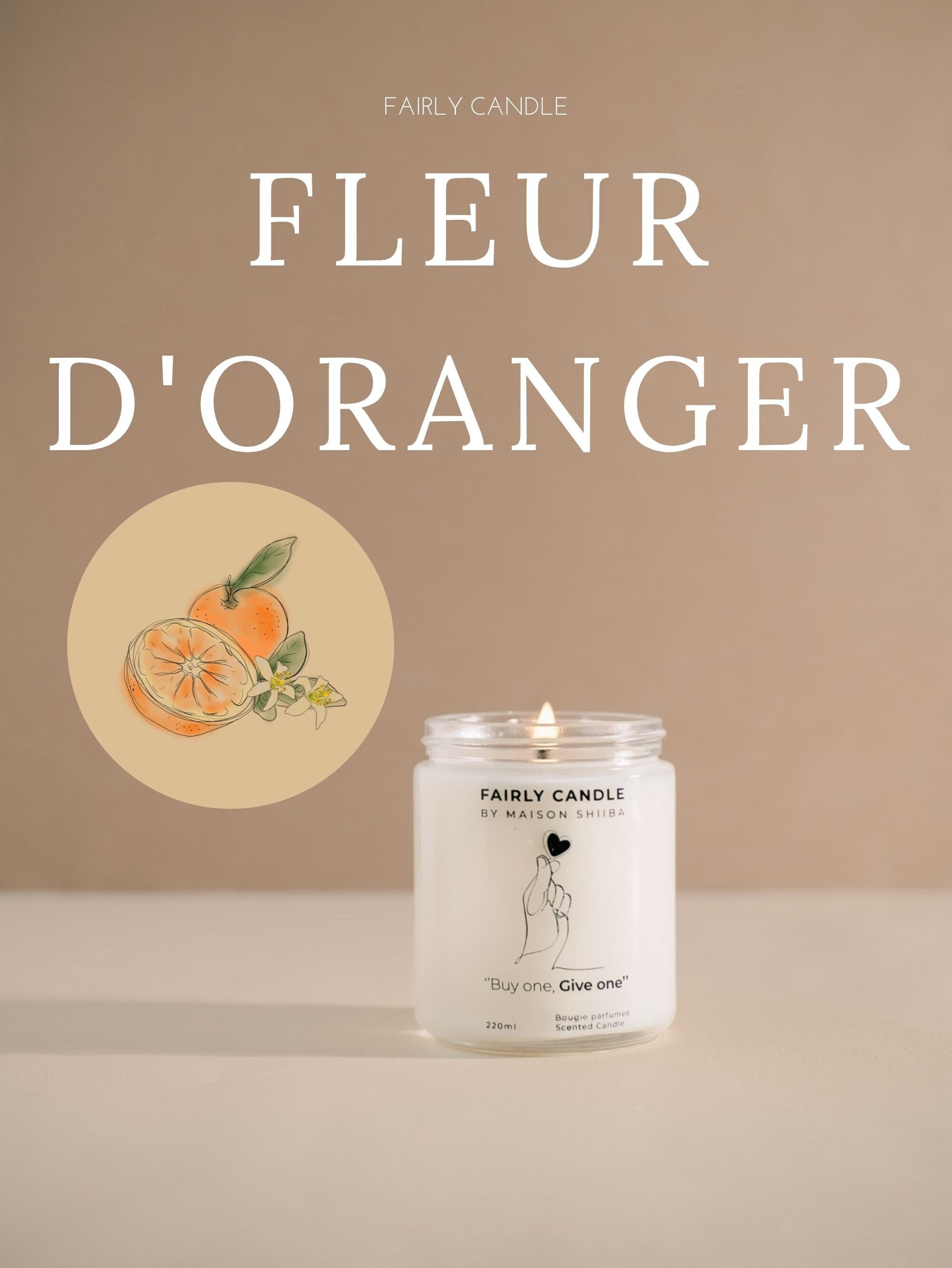 Bougie avec Message Gravé Caché | Senteur Fleur d'oranger Fairly Candle