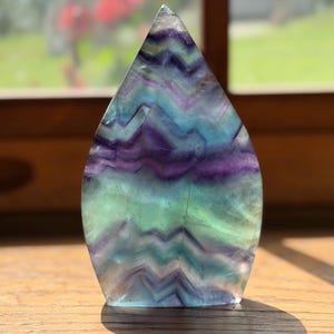 Rainbow Fluorite Natural Crystal Freeforms | Teardrop Shaped Crystals | Colorful Fluorite | 1