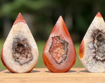 Druzy Agate Natural Crystal Freeforms | Crystal Tear Drops | Agate Stone | Metaphysical Decor